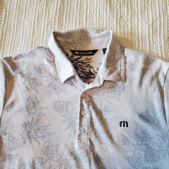 Travis Mathew Golf Polo - White w/muted Gray - Picture 2 of 5